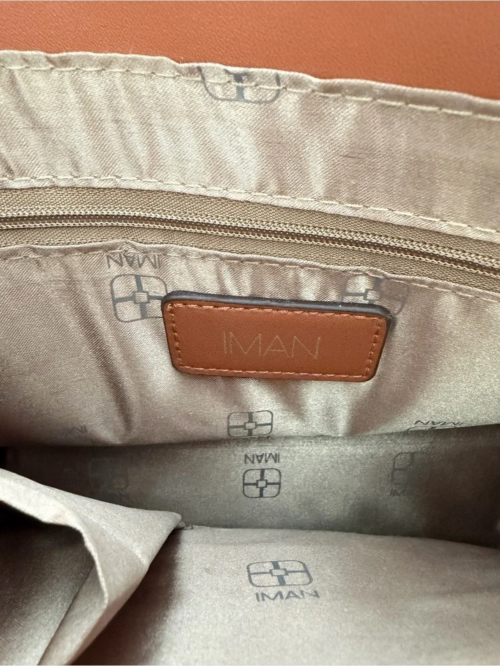 IMAN Convertible Satchel Handbag Crossbody - Brown Croc and Wildflower Flaps